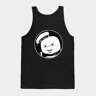 STAY PUFT MARSHMALLOW MAN - Ghostbusters (Circle Black and White) Tank Top